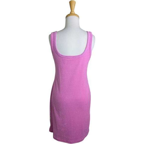 Araminta James Vacay Terry Tank Mini Dress Medium Candy Pink Sleeveless Resort - Picture 5 of 9
